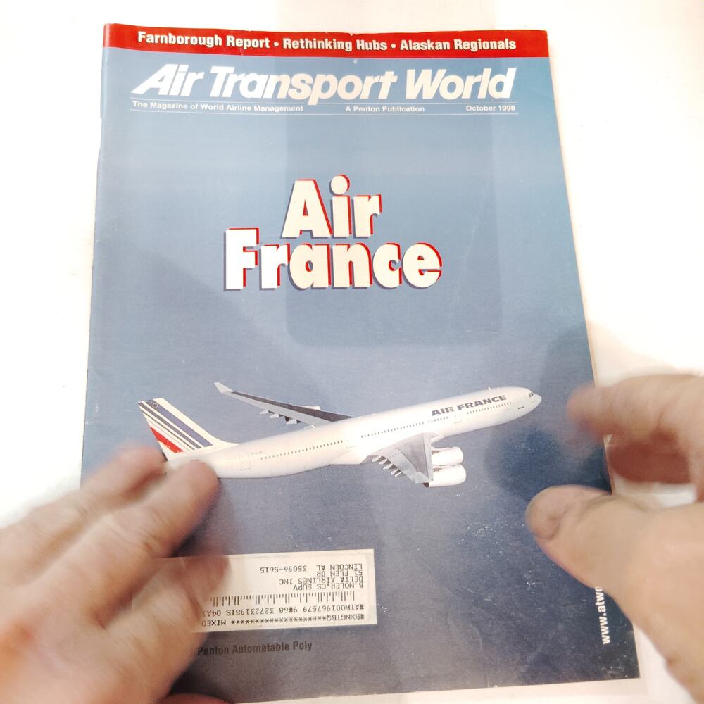 Air Transport World Magazine - October 1998 - Vintage Aviation Publication